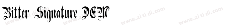 Bitter Signature DEM字体转换